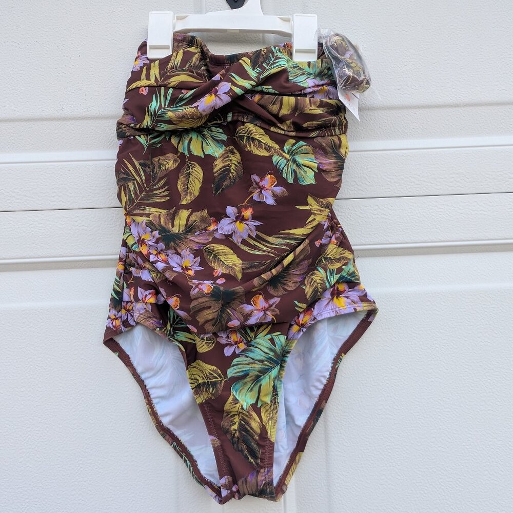 NWT- Shade & Shore Floral one-piece Swimsuit